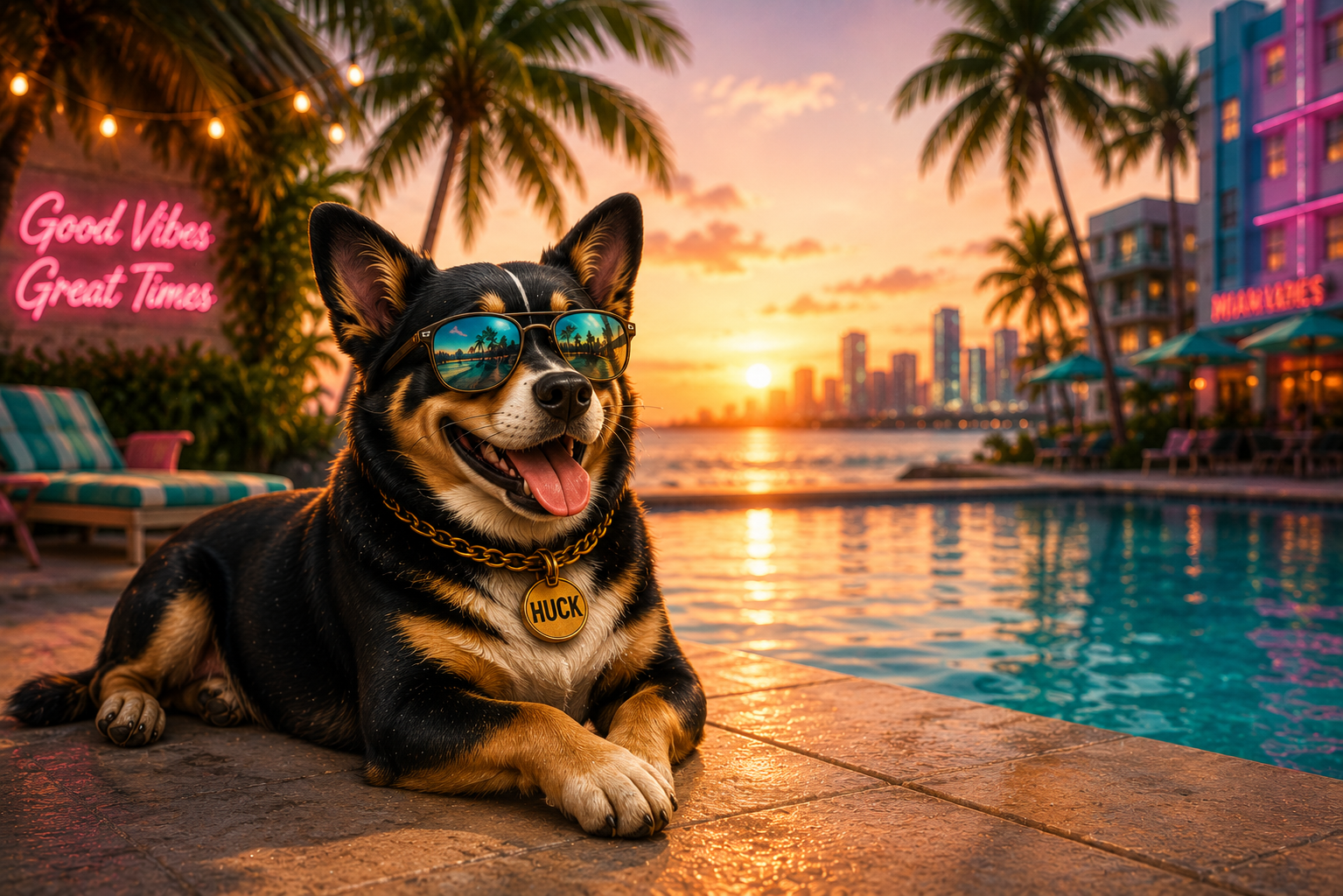 Huck by the Pool