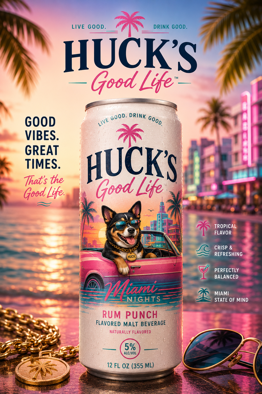 Miami Nights Rum Punch can